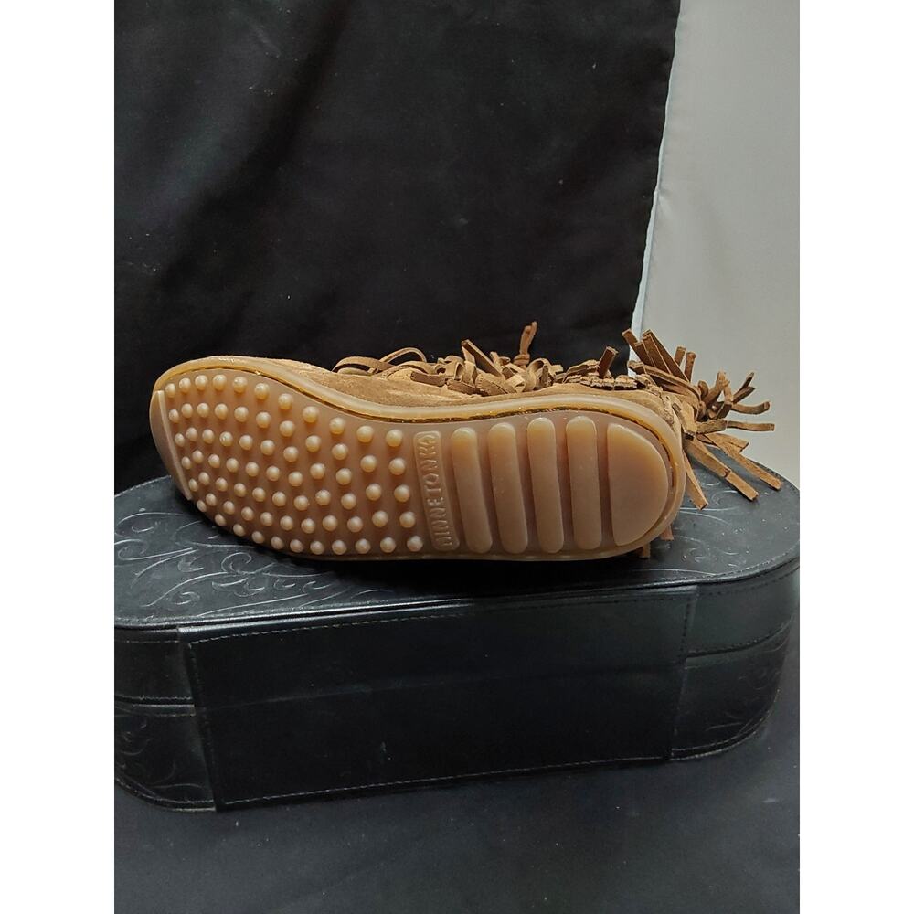 New Childs Size 3 3 tier fringe brown suede Boots youth #2658 in box - Picture 3 of 5